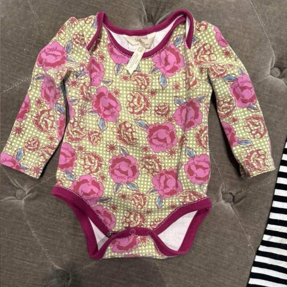 Matilda Jane Pink and Green Floral Bodysuit